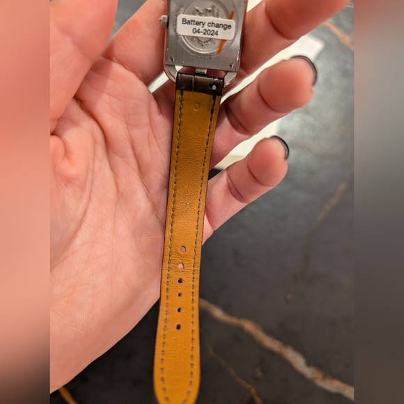 Hermes cape cod alligator diamond bazel watch small main image 7